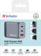 Verbatim GNC-65 - GaN Oplader - 3 Poorten 65W USB A/C