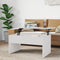 vidaXL - Salontafel - 80x50,5x41,5 - cm - bewerkt - hout - hoogglans - wit