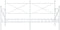 vidaXL - Slaapbank - zonder - matras - 100x200 - cm - staal - wit