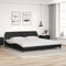 vidaXL - Bedframe - met - hoofdeinde - kunstleer - zwart - 200x200 - cm