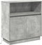 vidaXL - Dressoir - met - LED - Beton - Grijs - 71x34,5x75 - cm - Geperst - Hout