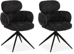MX Sofa - Porta – Eetkamerstoelen – Antraciet – Set van 2