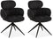 MX Sofa - Porta – Eetkamerstoelen – Antraciet – Set van 2