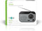 FM-Radio - Draagbaar Model - AM / FM - Batterij Gevoed / Netvoeding - Analoog - 1.8 W - Zwart-Wit Scherm - Koptelefoonoutput - Handgreep - Grijs / Zwart
