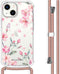 iMoshion Hoesje Geschikt voor iPhone 14 Hoesje Met Koord - iMoshion Design Hoesje met Koord - Roze / Blossom Watercolor