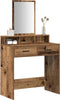 vidaXL - Kaptafel - met - lades - - - Vintage - hout - 79x41x140 - cm