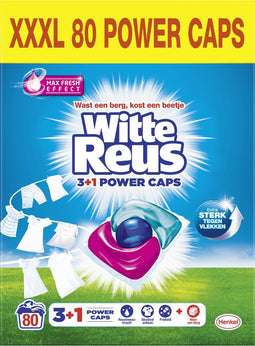 Witte Reus Power Caps - Wascapsules - 80 wasbeurten - Voordeelverpakking (2x40)