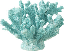 J-Line decoratie Koraal - polyresin - azuur - medium