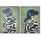 Schilderij Home ESPRIT Zwart Groen Vrouw Modern (2 Stuks)