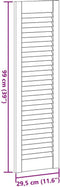 vidaXL - Kastdeuren - met - lamellen - 4 - st - 99x29,5 - cm - massief - grenenhout