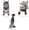 Kinderkraft TIK - Reisbuggy - Lichtgewicht 6.5kg - Verstelbare rugleuning - Beige