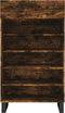 vidaXL - Schoenenkast - 60x35x105 - cm - bewerkt - hout - gerookt - eikenkleurig