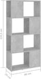 vidaXL-Boekenkast/kamerscherm-60x24x124,5-cm-betongrijs