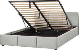 BOUSSE - Tweepersoons boxspring - Lichtgrijs - 160 x 200 cm - Fluweel