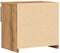 vidaXL - Nachtkastje - 40x30x39 - cm - bewerkt - hout - artisanaal - eikenkleur