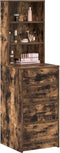 vidaXL - Hoge - Kast - in - Gerookt - Eiken - 40x41x135 - cm - van - Geengineerd - Hout