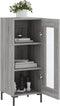 vidaXL - Dressoir - 34,5x34x90 - cm - bewerkt - hout - grijs - sonoma - eikenkleurig