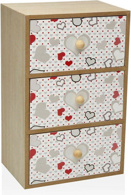 Doos-Juwelenkistje Versa Hartjes (12 x 25 x 16 cm)