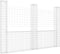 vidaXL - Schanskorf - U-vormig - met - 3 - palen - 260x20x200 - cm - ijzer