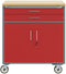 vidaXL - Gereedschapskast - met - wielen - en - slot - - - Rood - - - 75x45x85 - cm - - - Staal