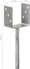 vidaXL Grondankers 6 st 10x6x30 cm gegalvaniseerd staal zilverkleurig