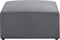 LEMVIG - Ottomaan - Grijs - Corduroy