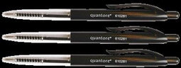 Quantore - Balpen drukknop zwart | 50 stuks