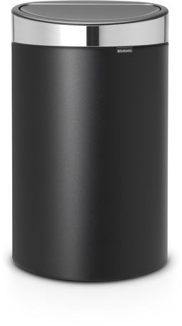 Brabantia Touch Bin - Prullenbak - 40 liter - Mineral Moonlight Black/Matt Steel deksel