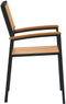 vidaXL - Tuinstoelen - 2 - stuks - Stapelbaar - Zwart - Massief - Acacia - & - Metaal