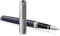 Waterman Exception vulpen | Metaal-blauwe lak met palladium detail en Geëtste dop | 18K Gouden medium penpunt | met Geschenkdoos