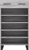 vidaXL - Schoenenkast - 60x35x105 - cm - bewerkt - hout - grijs - sonoma - eikenkleur
