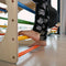 KateHaa Houten Activiteiten Kubus met Ladder Regenboog - Klimrek - Houten Montessori Speelgoed
