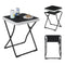 Esituro Campingtafel - Opvouwbaar - Draagbaar - 40,5x40,5x50 cm - Zwart