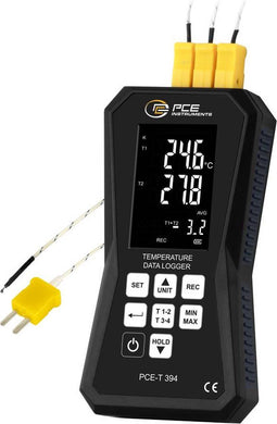 PCE Instruments PCE-T 394 PCE-T 394 Temperatuur datalogger Te meten grootheid Temperatuur -200 tot 1370 °C PDF-functie