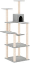 vidaXL - Kattenmeubel - met - sisal - krabpalen - 153 - cm - crèmekleurig