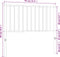 vidaXL - Hoofdbord - 90 - cm - metaal - wit