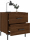 vidaXL - Nachtkastje - 40x35x47,5 - cm - bewerkt - hout - bruin - eikenkleur