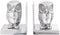 vidaXL - Boeksteunen - 2 - stuks - Zilver - 7x9x11 - cm - Aluminium - Uil