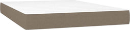 vidaXL - Pocketveringmatras - 140x190x20 - cm - stof - taupe