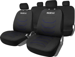 Sparco autostoelhoes set - Zwart met Blauw