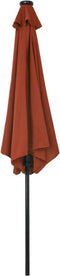 vidaXL - Parasol - met - LED-verlichting - en - stalen - paal - 300 - cm - terracotta