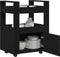 vidaXL - Keuken - Trolley - Zwart - Eiken - 60x45x80 - cm - Gelaagd - Hout