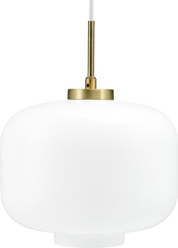 Dyberg Larsen Hanglamp Arp 25 X 32 Cm E27 Opaal 25w Wit/goud