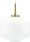 Dyberg Larsen Hanglamp Arp 25 X 32 Cm E27 Opaal 25w Wit/goud