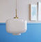 Dyberg Larsen Hanglamp Arp 25 X 32 Cm E27 Opaal 25w Wit/goud