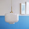 Dyberg Larsen Hanglamp Arp 25 X 32 Cm E27 Opaal 25w Wit/goud