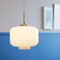 Dyberg Larsen Hanglamp Arp 25 X 32 Cm E27 Opaal 25w Wit/goud