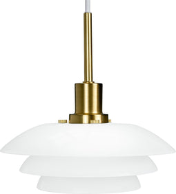 Dyberg Larsen Hanglamp Dl20 20 X 9 Cm Glas/messing Wit/koper