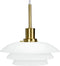 Dyberg Larsen Hanglamp Dl20 20 X 9 Cm Glas/messing Wit/koper
