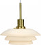 Dyberg Larsen Hanglamp Dl20 20 X 9 Cm Glas/messing Wit/koper